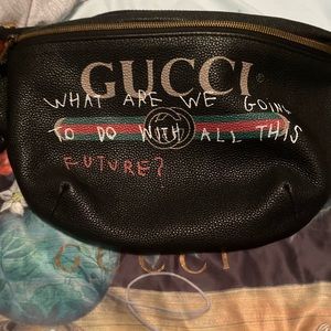 Gucci CoCo Capitan Fanny Pack Belt Bag Black pouch